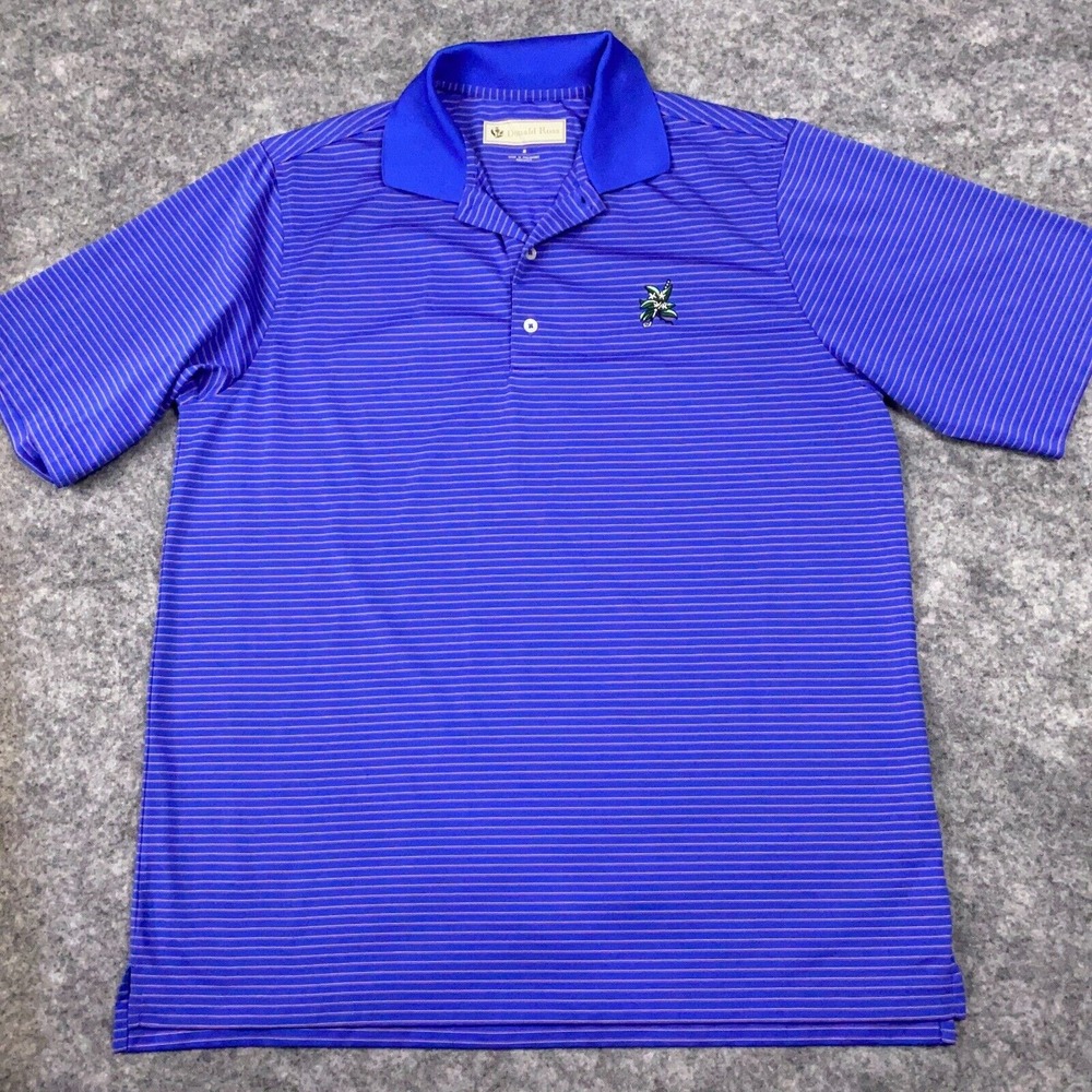 Donald Ross Golf Polo Shirt Mens Medium Pullover‎ Performance Stretch Purple